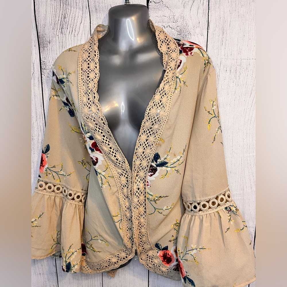 Floral printed cardigan